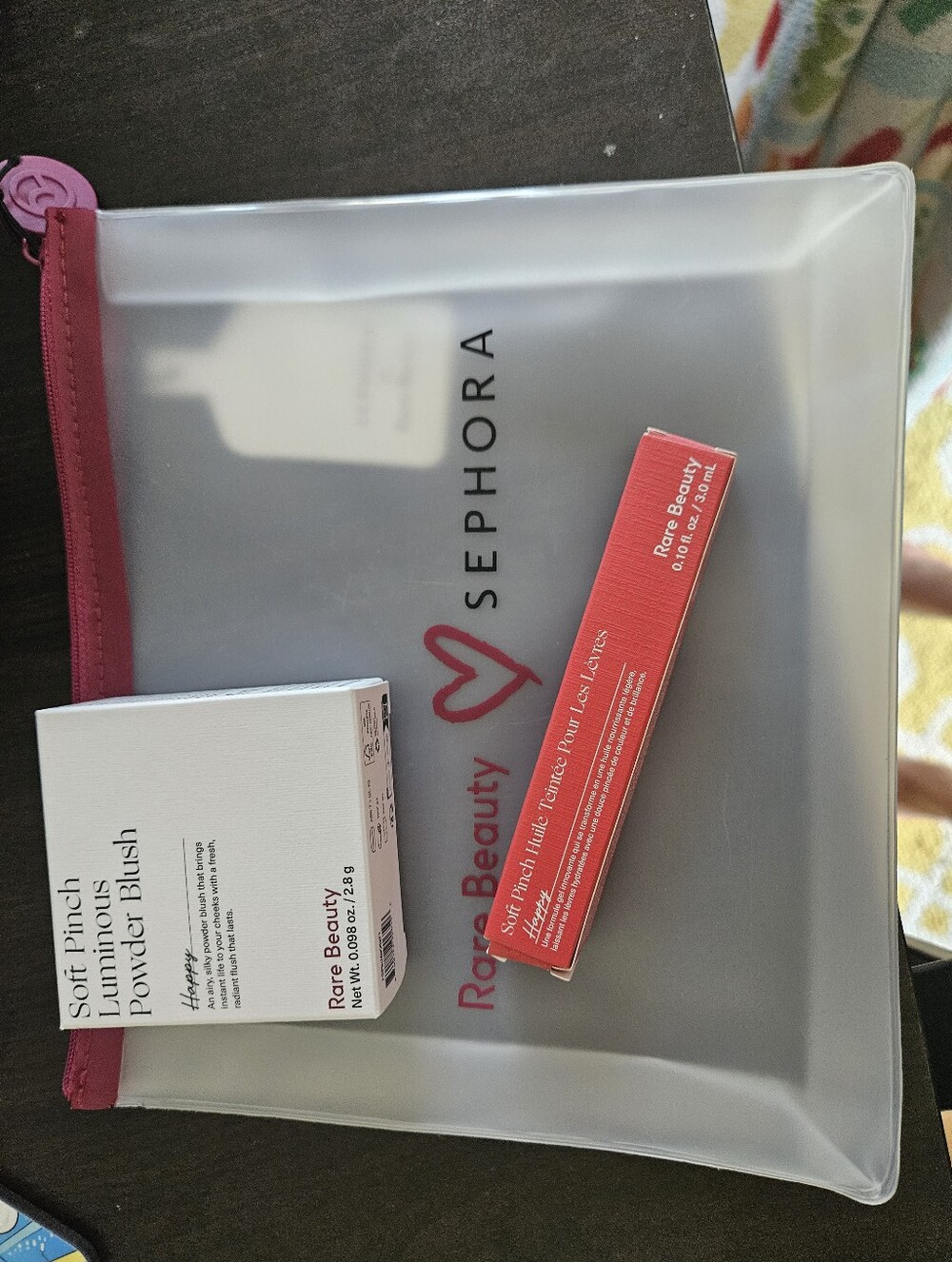 Sephora Collection Pink Travel Makeup Pouch with Pink Lipstick And Blush